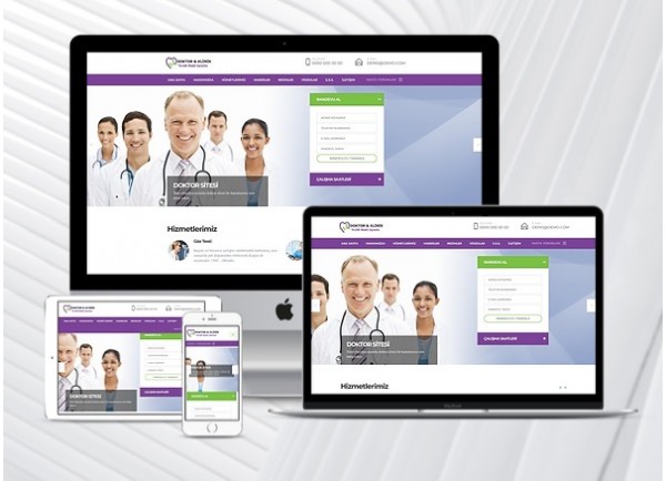 Doktor / Klinik Hazır Web Sitesi 