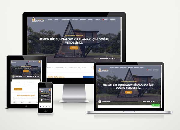 Bungalow Kiralama Hazır Web Sitesi